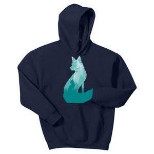 Fox Silhouette In The Forest Animal Hunter Hunting Kids Hoodie