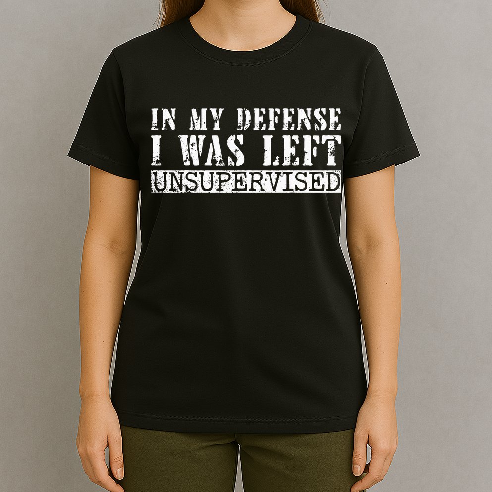 Funny Saying In My Defense I Was Left Unsupervised Vintage T-Shirt