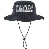 Funny Saying In My Defense I Was Left Unsupervised Vintage Bucket Hat