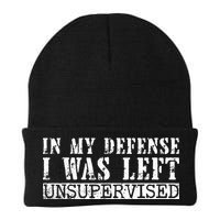 Funny Saying In My Defense I Was Left Unsupervised Vintage Beanie