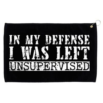 Funny Saying In My Defense I Was Left Unsupervised Vintage Grommeted Golf Towel