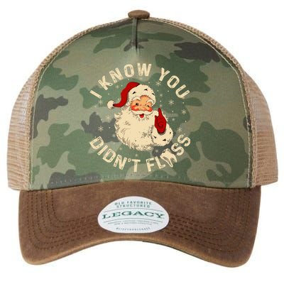 Funny Santa I Know You DidnT Floss Dentist Dental Christmas Legacy Tie Dye Trucker Hat