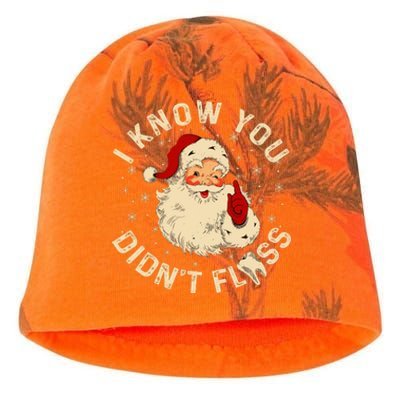 Funny Santa I Know You DidnT Floss Dentist Dental Christmas Kati - Camo Knit Beanie