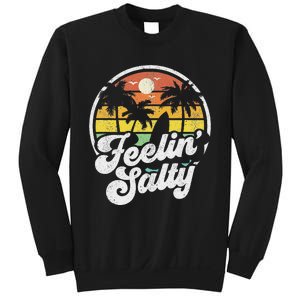 Feeling Salty Island Vacation Surfing Palm Retro Beach Sweatshirt