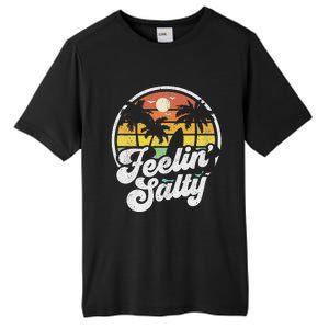 Feeling Salty Island Vacation Surfing Palm Retro Beach Tall Fusion ChromaSoft Performance T-Shirt