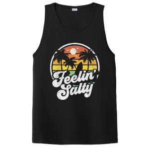 Feeling Salty Island Vacation Surfing Palm Retro Beach PosiCharge Competitor Tank