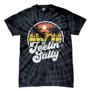 Feeling Salty Island Vacation Surfing Palm Retro Beach Tie-Dye T-Shirt