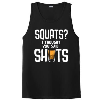 Funny Squats? I Thought You Said Shots Gift Cute Cute Gift PosiCharge Competitor Tank