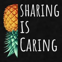 Funny Sharing Is Caring Upside Down Pineapple Swinger Ladies PosiCharge Tri-Blend Wicking Tank