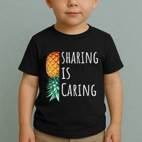 Funny Sharing Is Caring Upside Down Pineapple Swinger Toddler T-Shirt