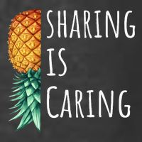 Funny Sharing Is Caring Upside Down Pineapple Swinger T-Shirt
