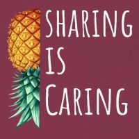 Funny Sharing Is Caring Upside Down Pineapple Swinger 16oz Travel Tumbler