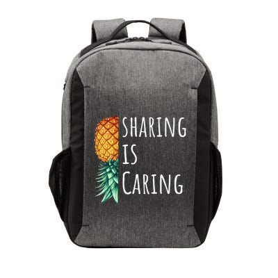 Funny Sharing Is Caring Upside Down Pineapple Swinger Vector Backpack