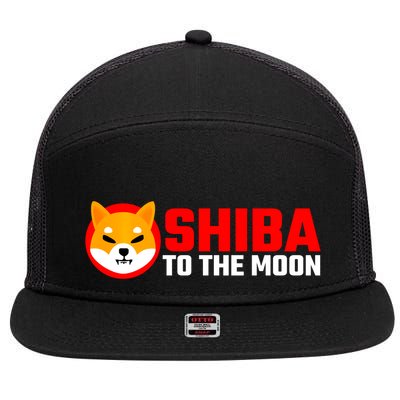 Funny Shiba Inu Token Dogecoin Killer Crypto Hodler 7 Panel Mesh Trucker Snapback Hat