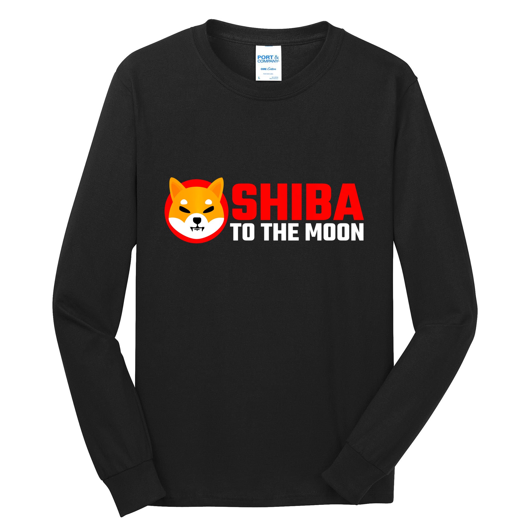 Funny Shiba Inu Token Dogecoin Killer Crypto Hodler Tall Long Sleeve T-Shirt