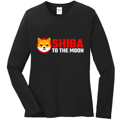 Funny Shiba Inu Token Dogecoin Killer Crypto Hodler Ladies Long Sleeve Shirt
