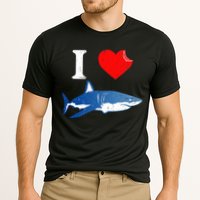 Funny Shark I Love Shark Shark Lover Shark Cooling Performance Crew T-Shirt
