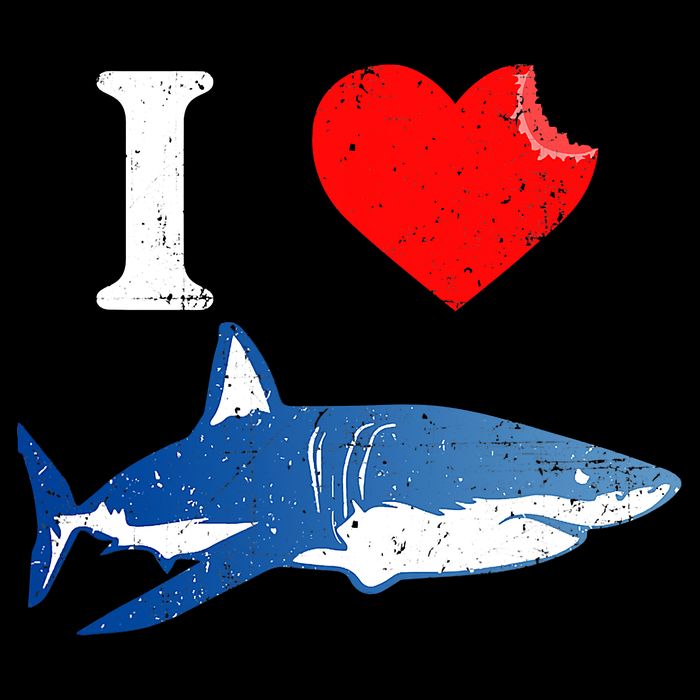 Funny Shark I Love Shark Shark Lover Shark Cooling Performance Crew T-Shirt