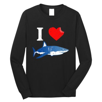 Funny Shark I Love Shark Shark Lover Shark Long Sleeve Shirt