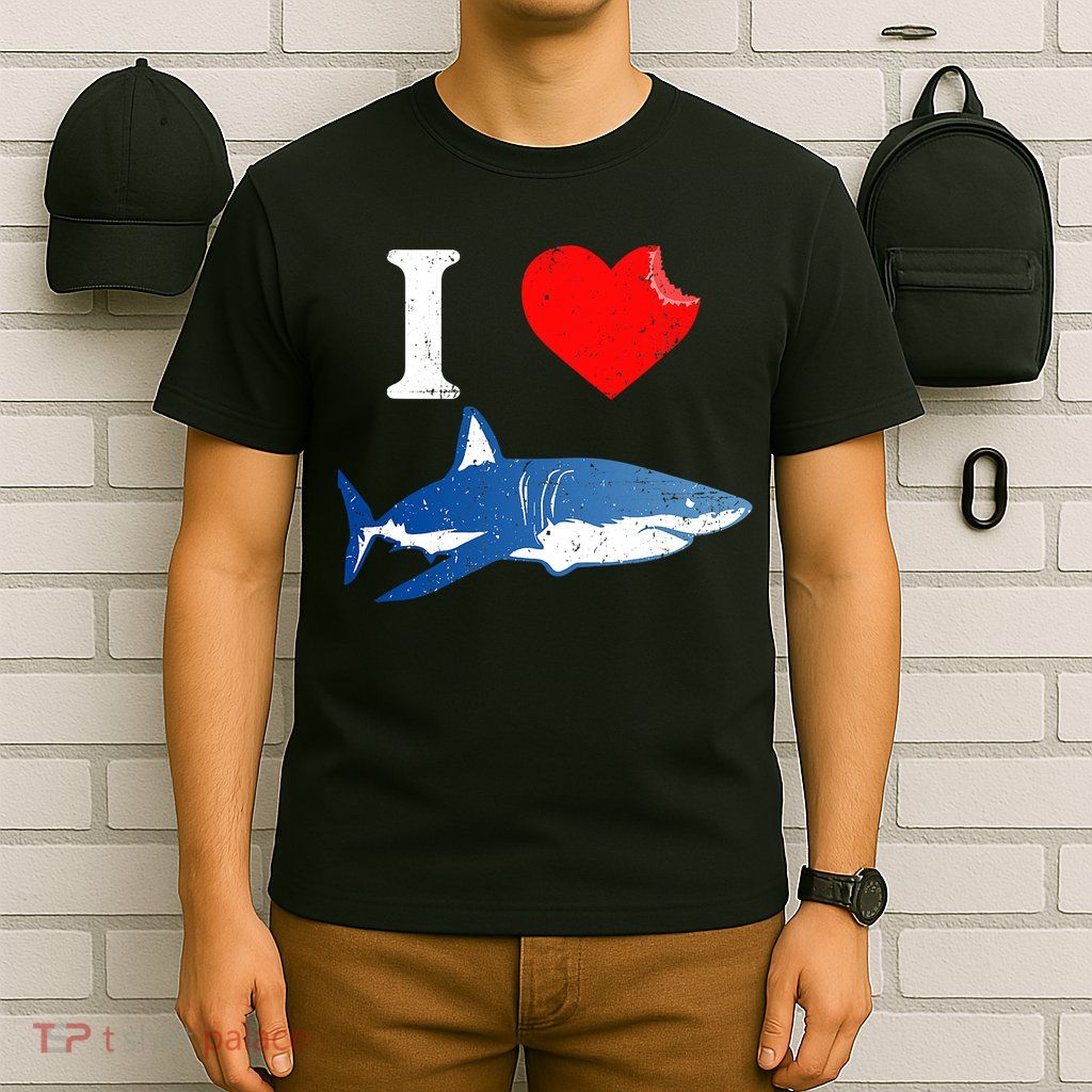 Funny Shark I Love Shark Shark Lover Shark T-Shirt