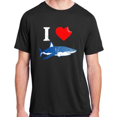 Funny Shark I Love Shark Shark Lover Shark Adult ChromaSoft Performance T-Shirt