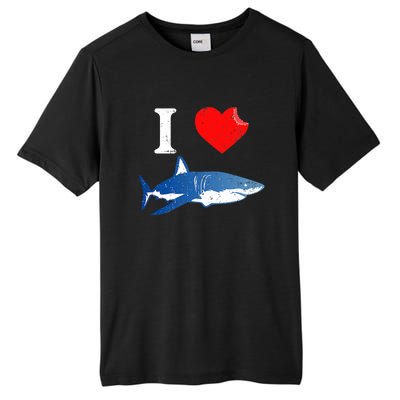 Funny Shark I Love Shark Shark Lover Shark Tall Fusion ChromaSoft Performance T-Shirt