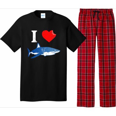 Funny Shark I Love Shark Shark Lover Shark Pajama Set