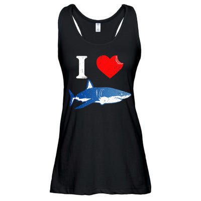 Funny Shark I Love Shark Shark Lover Shark Ladies Essential Flowy Tank