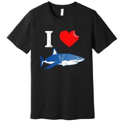 Funny Shark I Love Shark Shark Lover Shark Premium T-Shirt