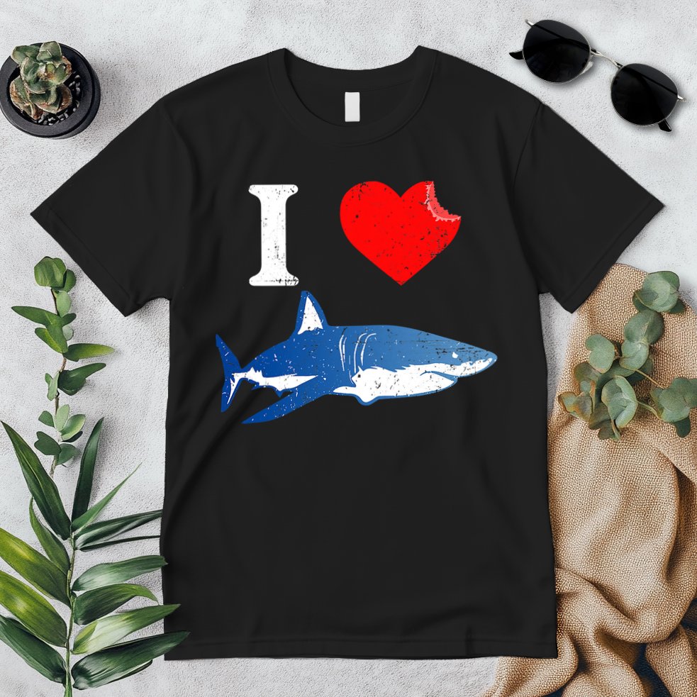 Funny Shark I Love Shark Shark Lover Shark Premium T-Shirt
