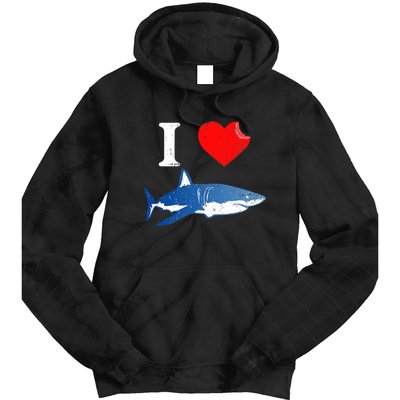 Funny Shark I Love Shark Shark Lover Shark Tie Dye Hoodie