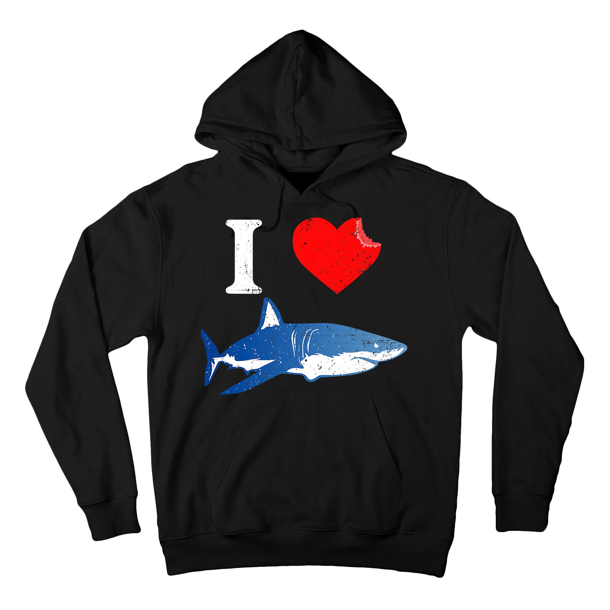 Funny Shark I Love Shark Shark Lover Shark Tall Hoodie
