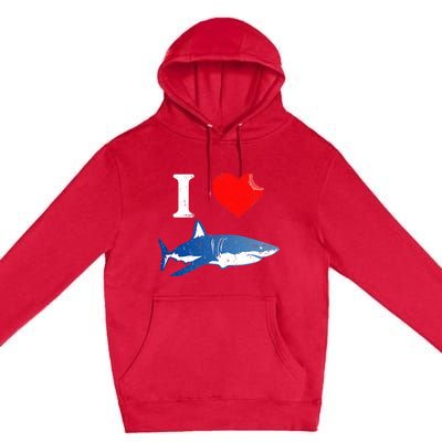 Funny Shark I Love Shark Shark Lover Shark Premium Pullover Hoodie