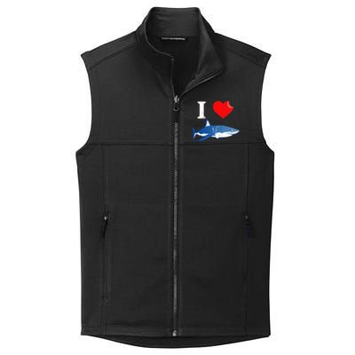 Funny Shark I Love Shark Shark Lover Shark Collective Smooth Fleece Vest