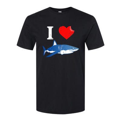 Funny Shark I Love Shark Shark Lover Shark Softstyle CVC T-Shirt