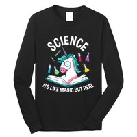 Funny Science Is Like Magic But Real Unicorn Funny Science Long Sleeve Shirt