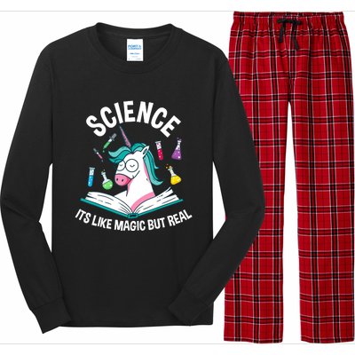 Funny Science Is Like Magic But Real Unicorn Funny Science Long Sleeve Pajama Set