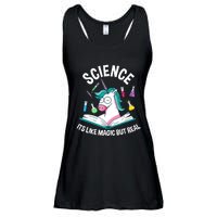 Funny Science Is Like Magic But Real Unicorn Funny Science Ladies Essential Flowy Tank