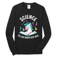 Funny Science Is Like Magic But Real Unicorn Funny Science Tall Long Sleeve T-Shirt