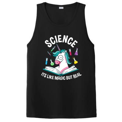 Funny Science Is Like Magic But Real Unicorn Funny Science PosiCharge Competitor Tank