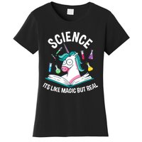 Funny Science Is Like Magic But Real Unicorn Funny Science Women's T-Shirt