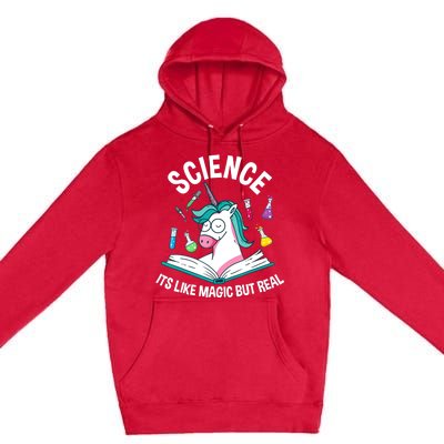 Funny Science Is Like Magic But Real Unicorn Funny Science Premium Pullover Hoodie