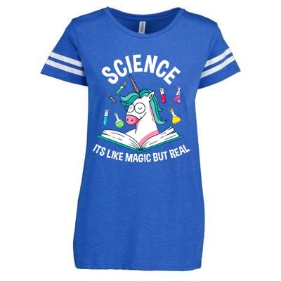 Funny Science Is Like Magic But Real Unicorn Funny Science Enza Ladies Jersey Football T-Shirt