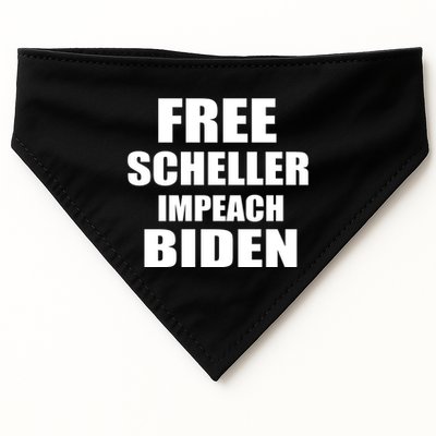 Free Scheller Impeach Biden USA-Made Doggie Bandana