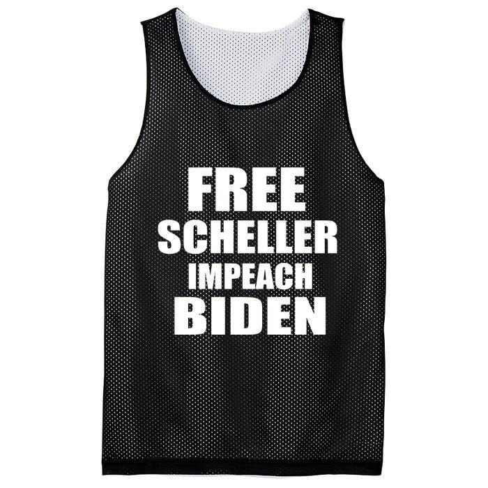 Free Scheller Impeach Biden Mesh Reversible Basketball Jersey Tank