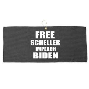 Free Scheller Impeach Biden Large Microfiber Waffle Golf Towel