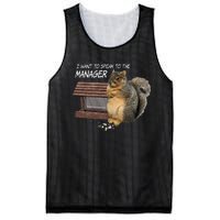 Funny Squirrel I Want To Speak To The Manager Mesh Reversible Basketball Jersey Tank