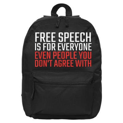 Free Speech Is For Everyone First Amendment 16 in Basic Backpack