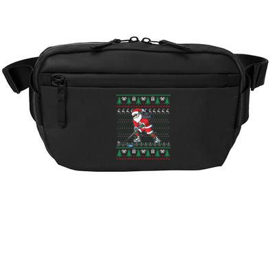 Funny Santa Ice Hockey Player Ugly Sweater Christmas Hockey Gift Crossbody Pack