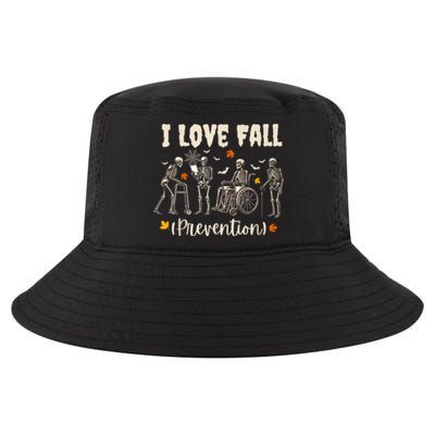 Funny Skeleton I Love Fall Prevention Fall Physical Therapy Cool Comfort Performance Bucket Hat